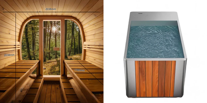 Fire & Ice Premier — Auris 2 Outdoor Sauna & Frost Cold Plunge