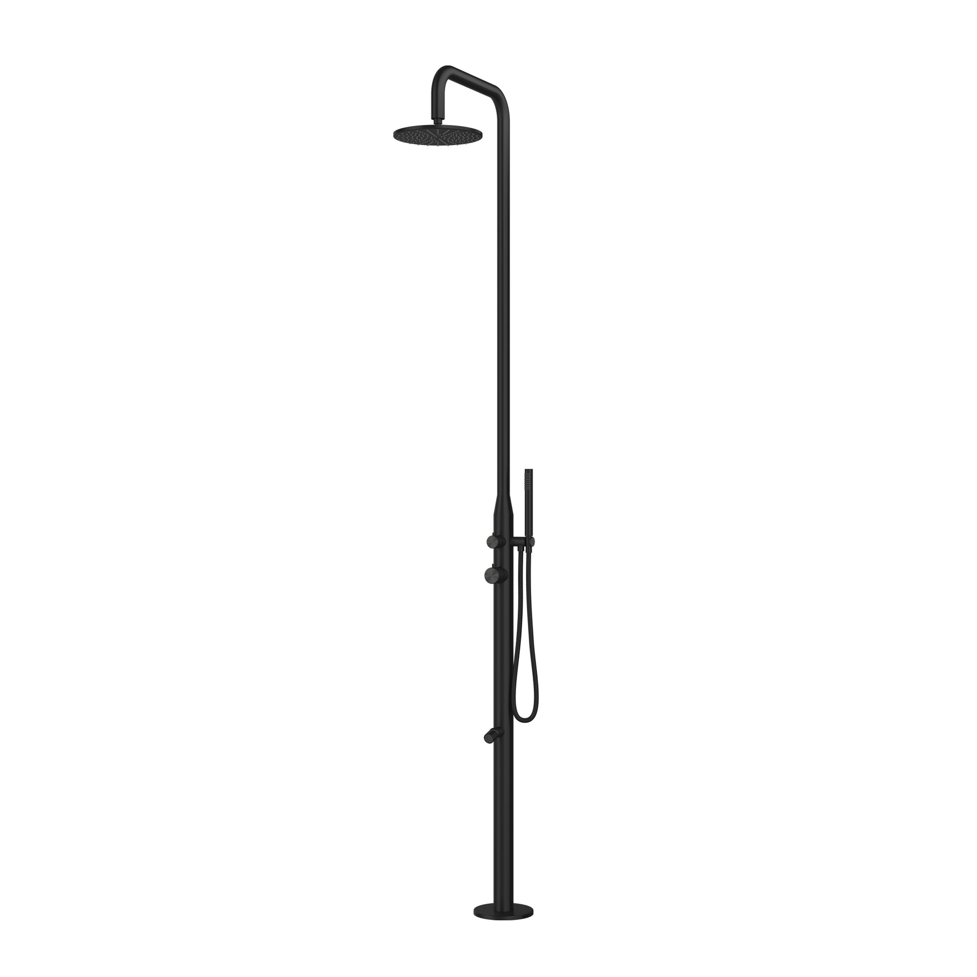 Pipeline Outdoor Shower 1065-MB freestanding matte black stainless steel column