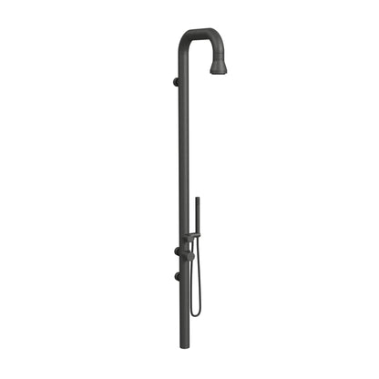 Poseidon ShowerSpa 1066-GMB wall-mounted outdoor shower in gun metal black