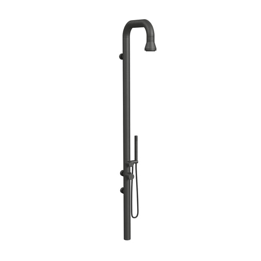 Poseidon ShowerSpa 1066-GMB wall-mounted outdoor shower in gun metal black