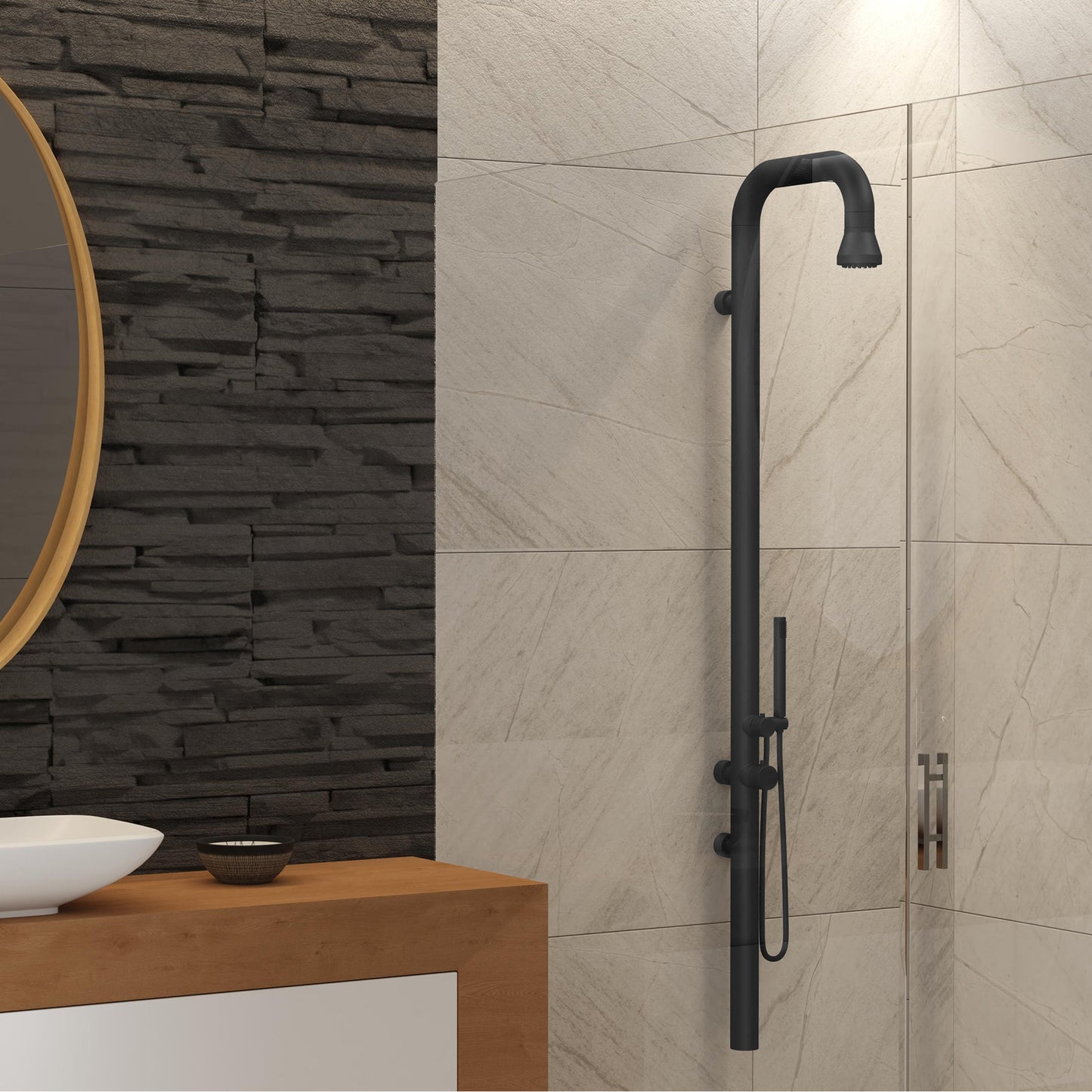 Poseidon 1066-GMB handshower and pressure balancing controls