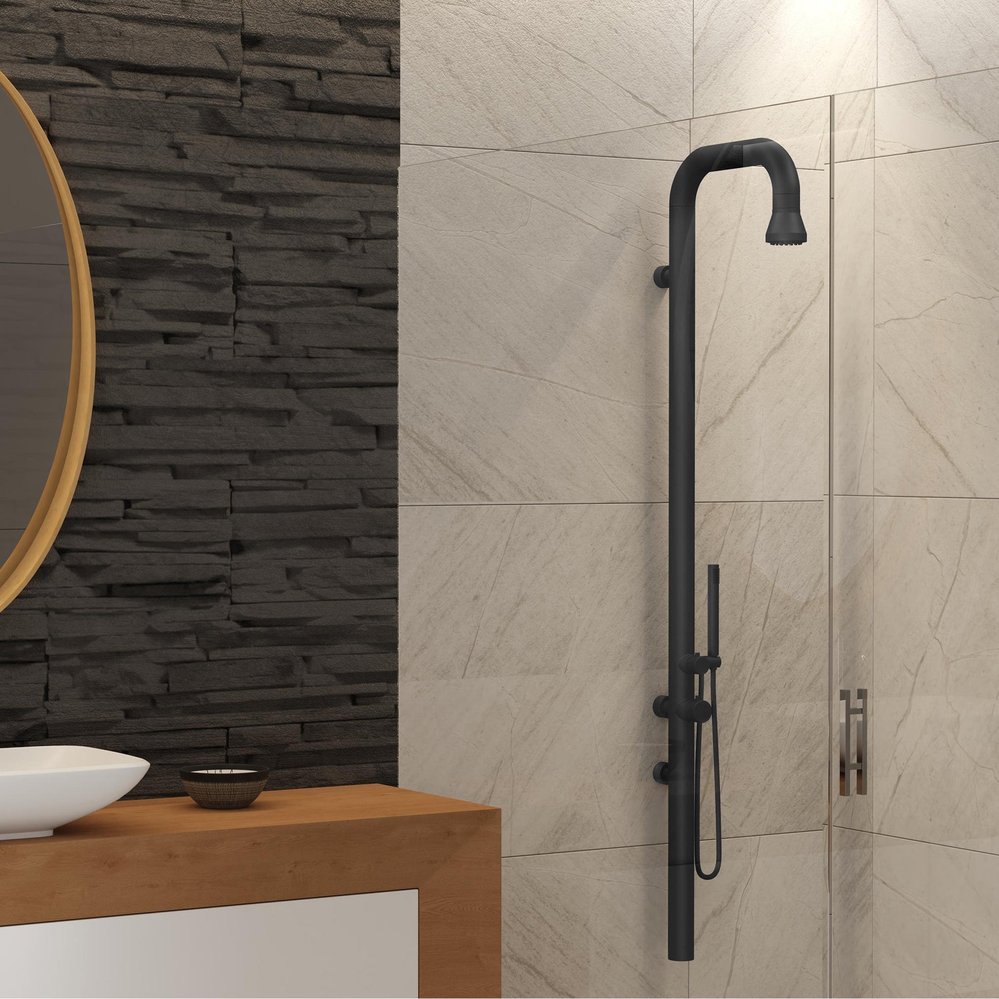 Poseidon 1066-GMB handshower and pressure balancing controls