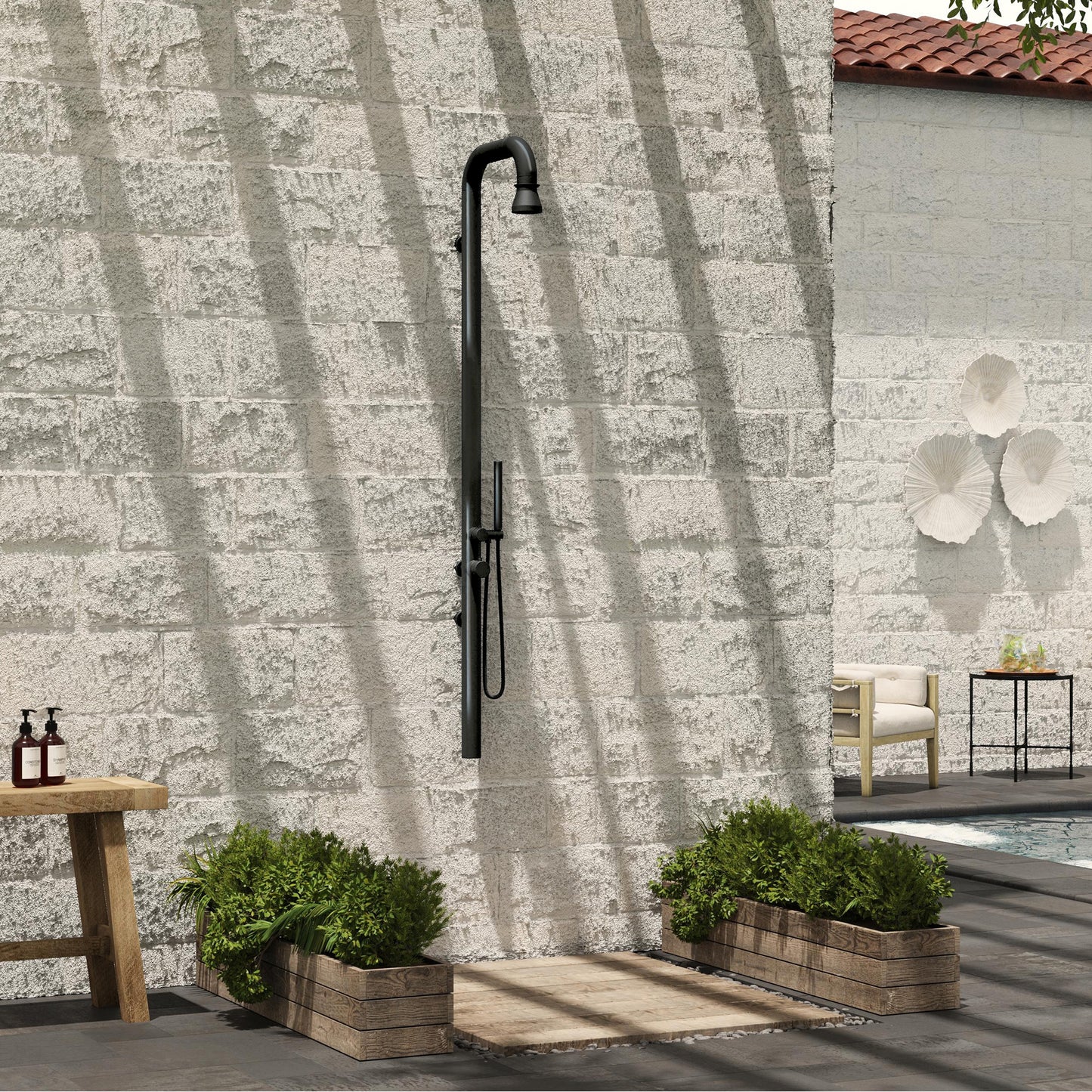 Poseidon 1066-GMB 316 powder coated stainless steel finish detail