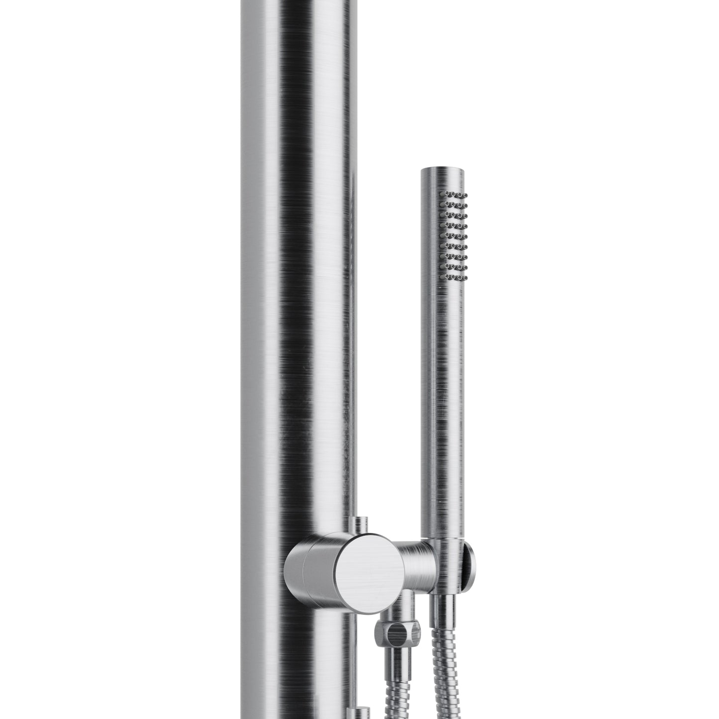 Wave outdoor shower handshower and diverter
