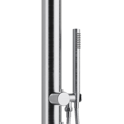 Wave outdoor shower handshower and diverter