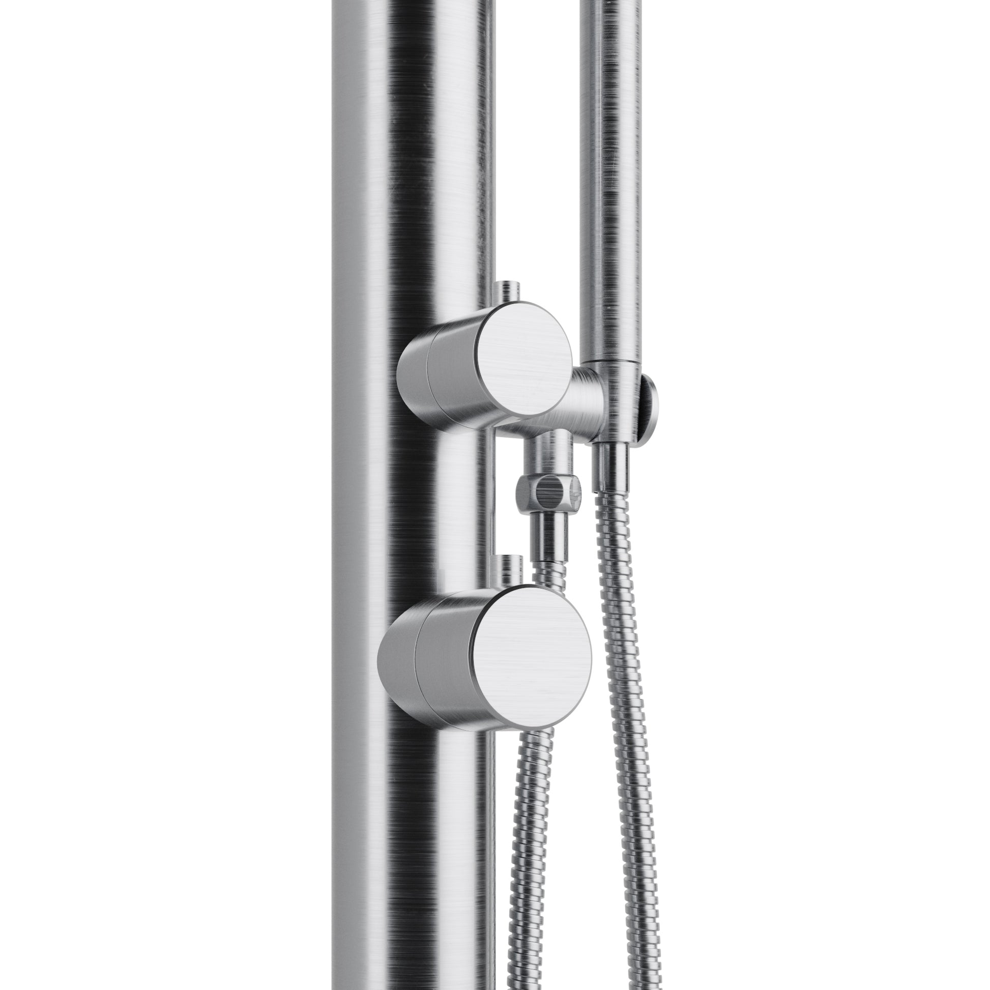 Wave outdoor shower foot rinse spout