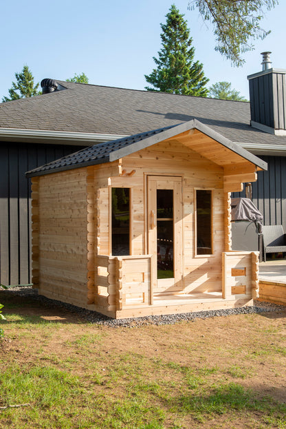 CT Georgian With Porch configuration seen from an angle showing the porch depth