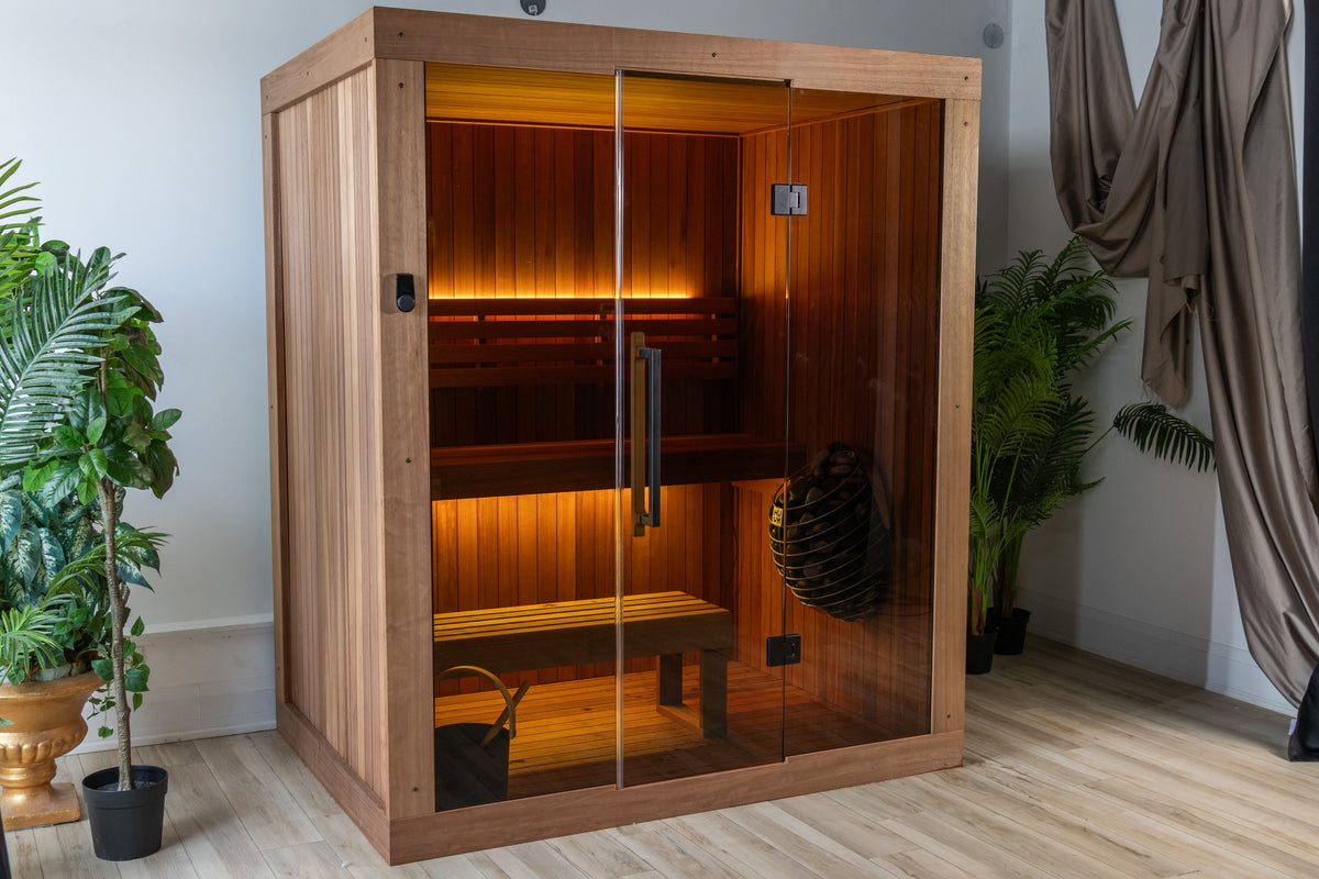 CT Element Loft indoor sauna installed in a finished residential room