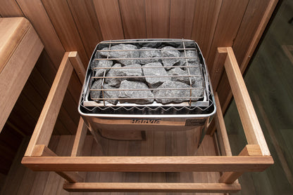 CT Element Nook sauna electric heater with sauna stones and guard rail