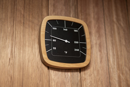 CT Element Nook sauna wall thermometer and hygrometer detail