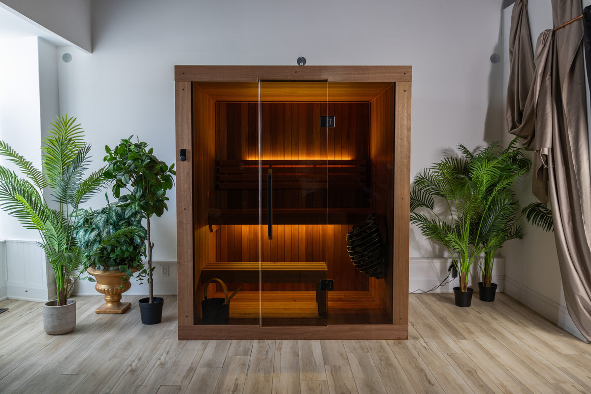 CT Element Studio indoor sauna installed in a finished residential room