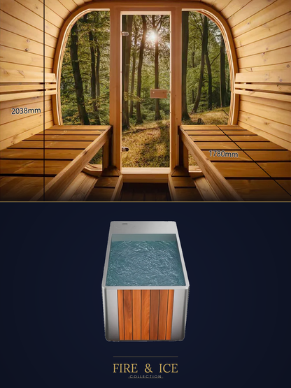 Fire & Ice Premier — Auris 2 Outdoor Sauna & Frost Cold Plunge