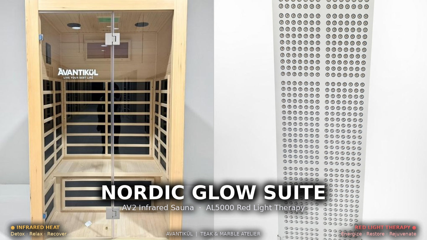 Nordic Glow Suite — AV2 Infrared Sauna & AL5000 Red Light